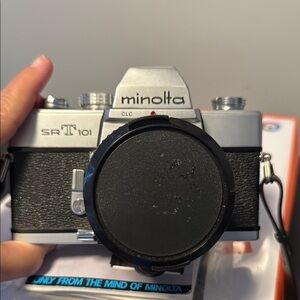 Minolta Black and Silver Film SLR Camera